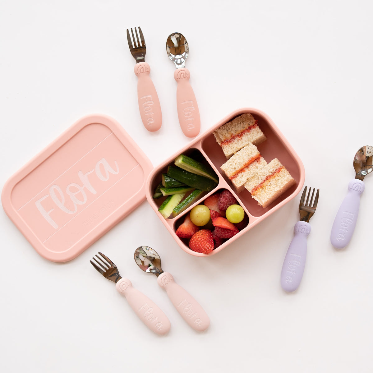 Stainless steel & silicone silverware | Tailored Tots