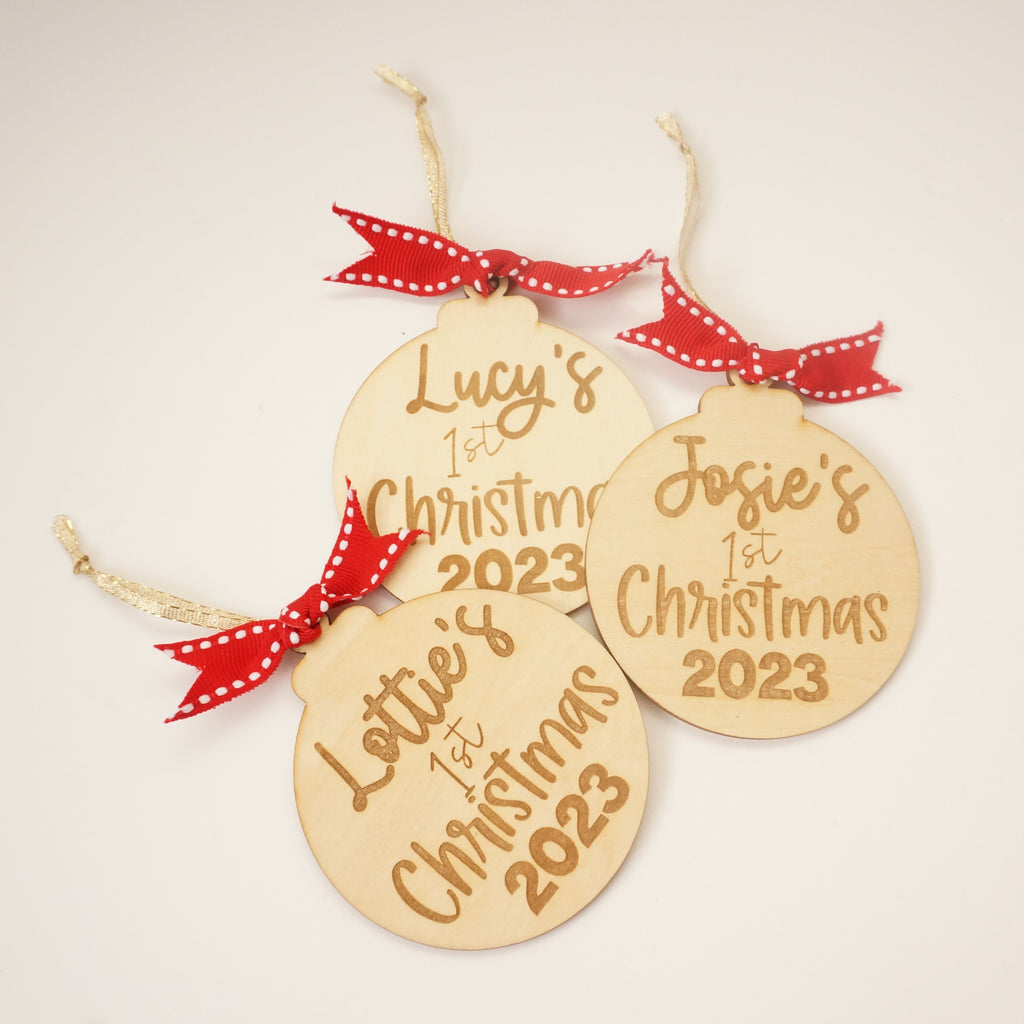 Baby's first Christmas ornaments