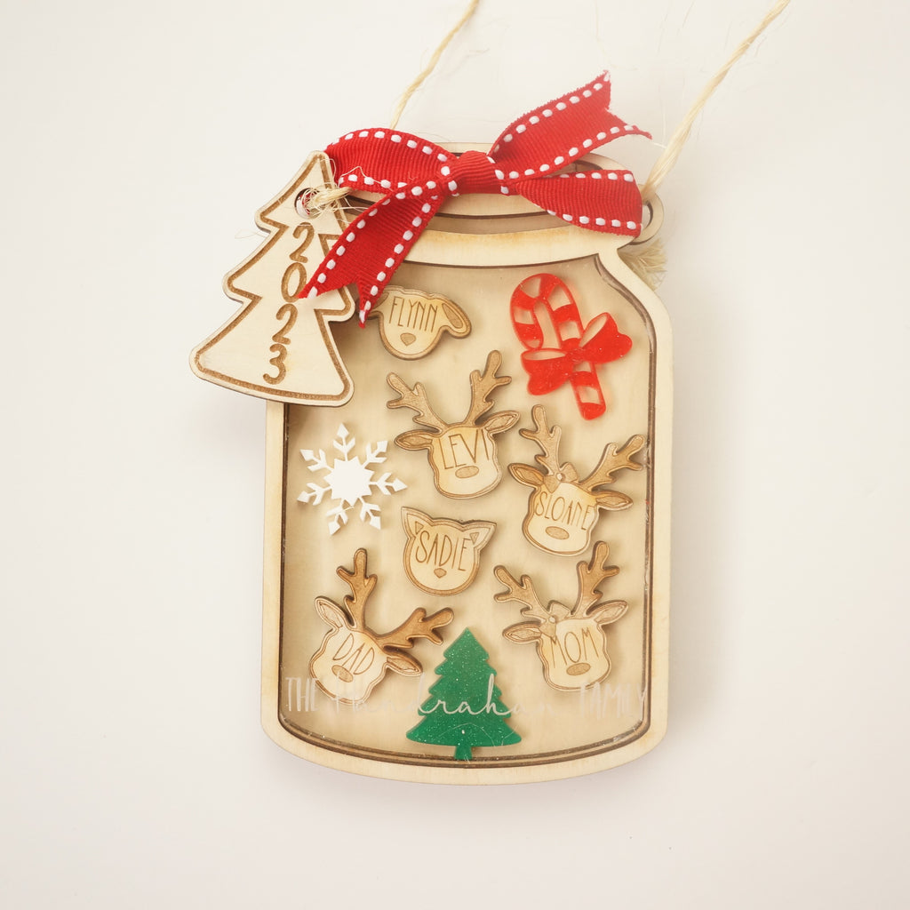 Family cookie jar ornament