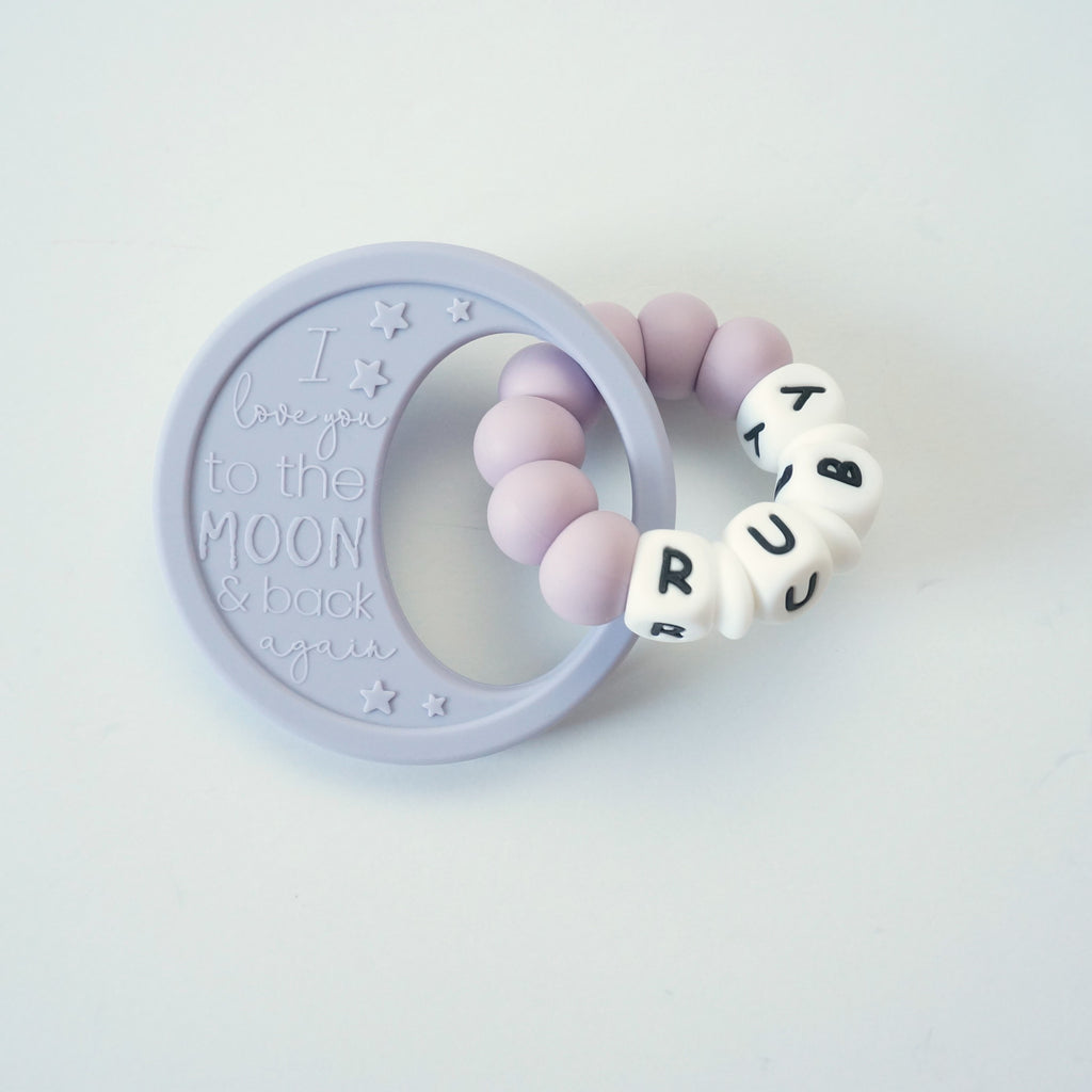 Personalized To the Moon Freezer Teether - Tailored Tots 