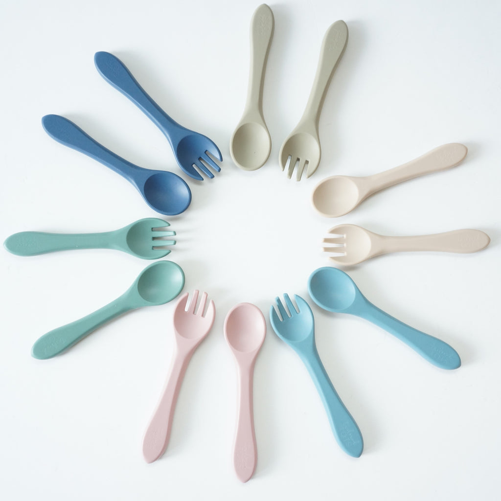 Silicone spoon + fork - Tailored Tots 