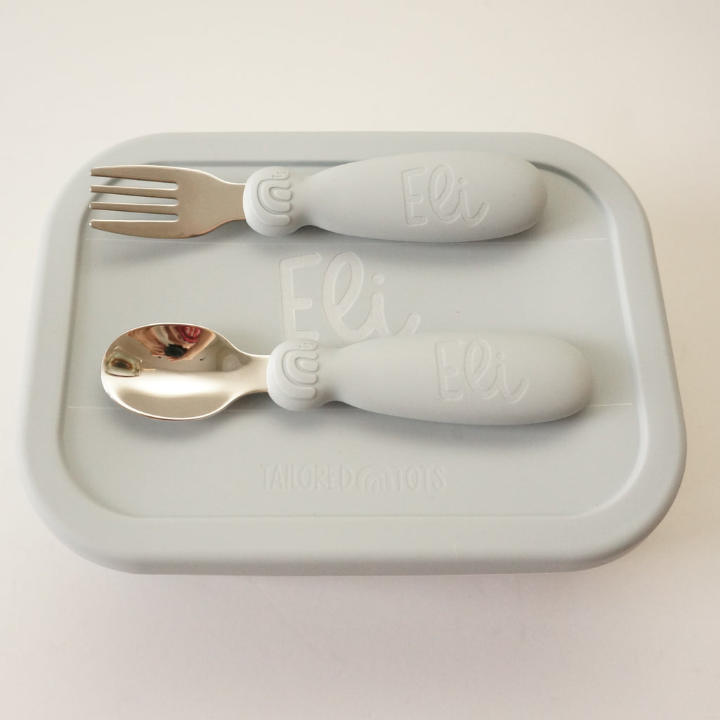 Stainless steel & silicone silverware