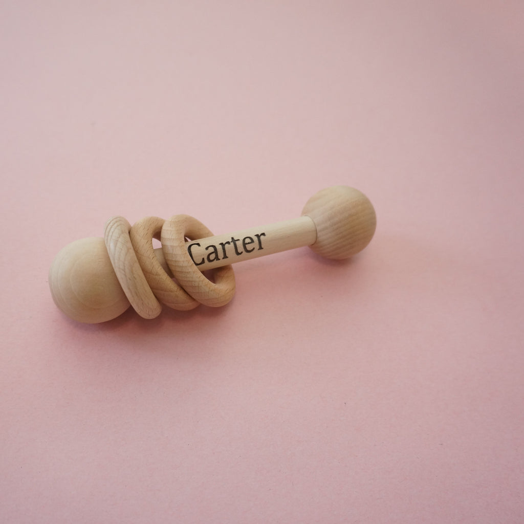Personalized Wooden Rattle | Tailored Tots