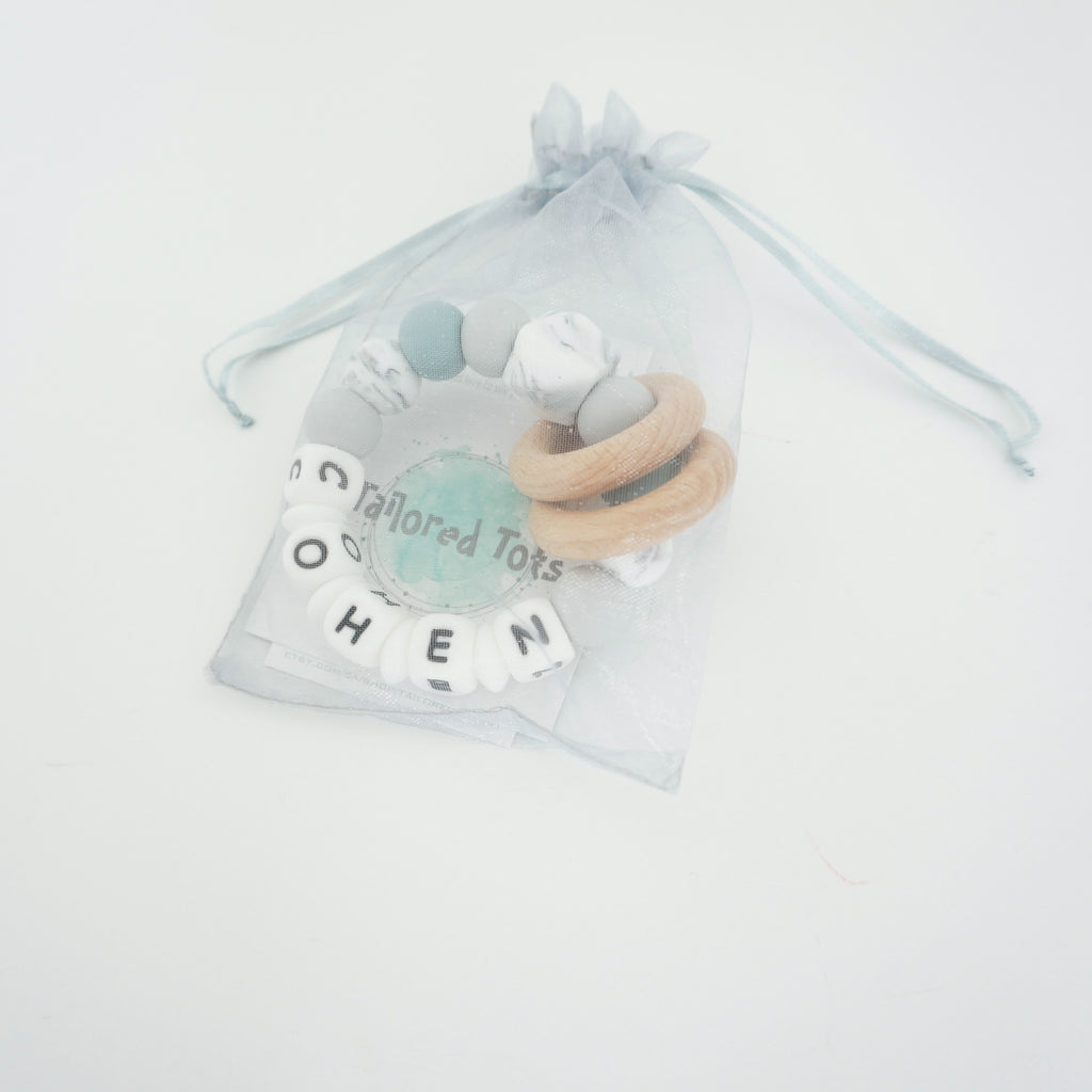 Personalized Rattle Ring Teether | Tailored Tots