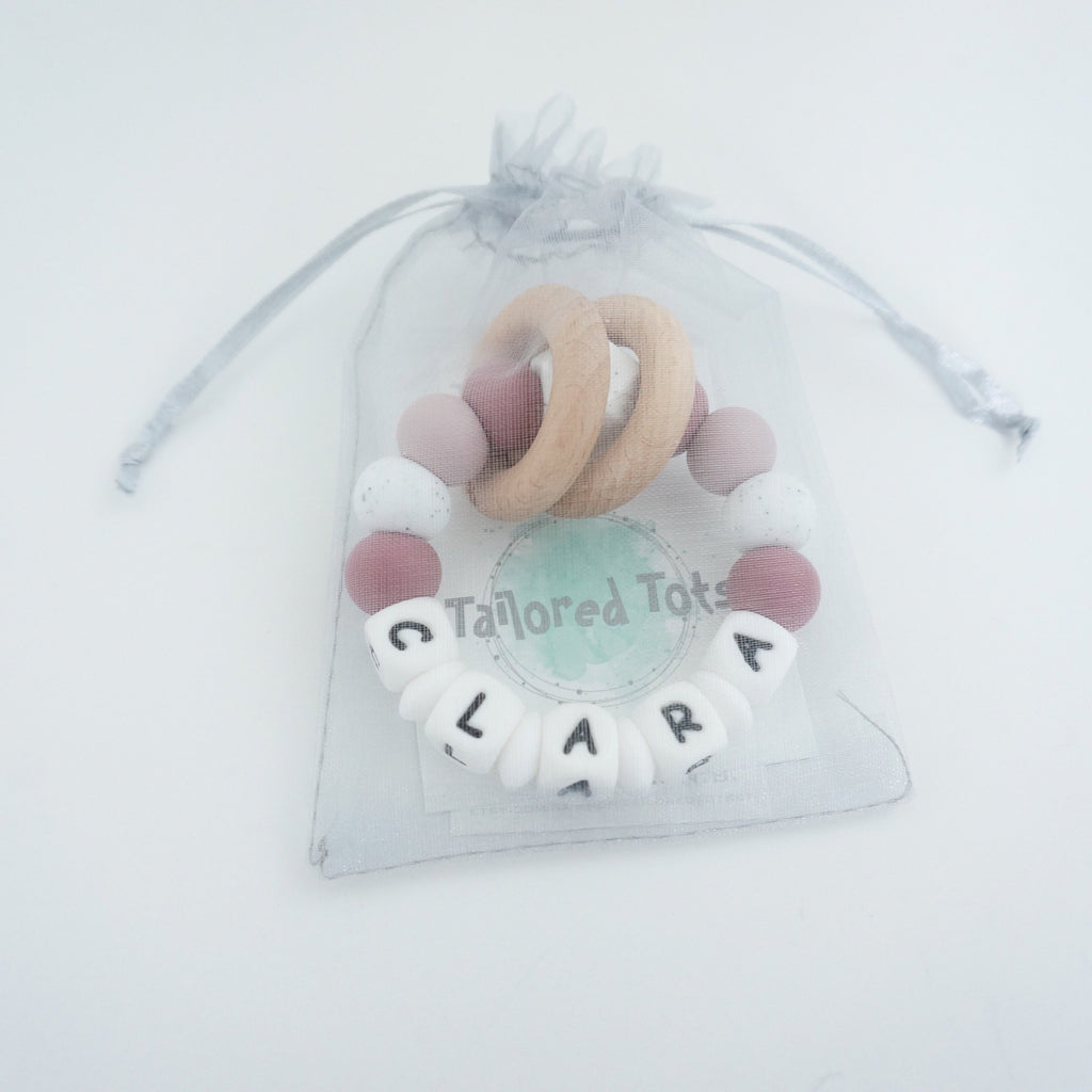Personalized Rattle Ring Teether | Tailored Tots