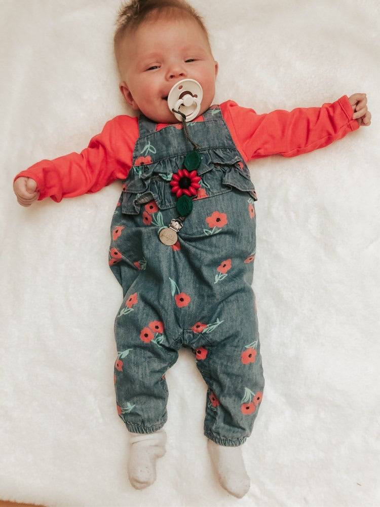 Wildflower Pacifier Clip©️ - Tailored Tots 