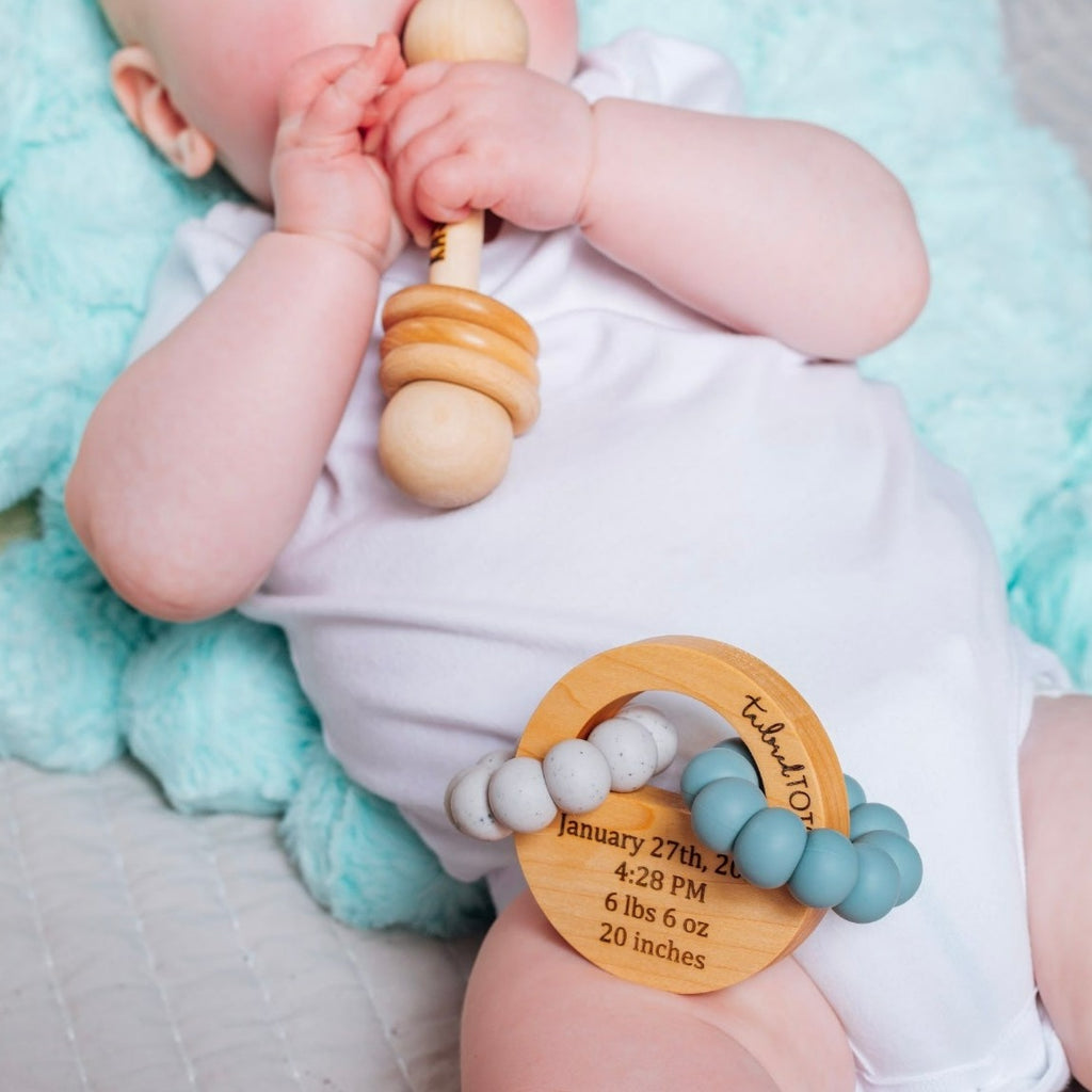 Double sided Locket teether - Tailored Tots 